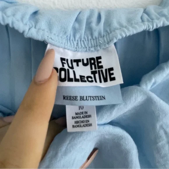 Future collective light blue off the shoulder midi dress - Picture 6 of 6